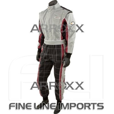 Arroxx Overall Cordura Level 2: Zilver-Zwart-Rood
