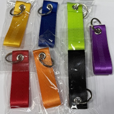 Seat belt strap keychains