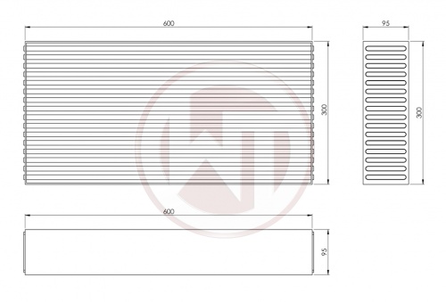 Competition Intercooler Core 550x365x95