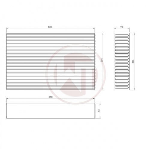 Competition Intercooler Core 600x300x95