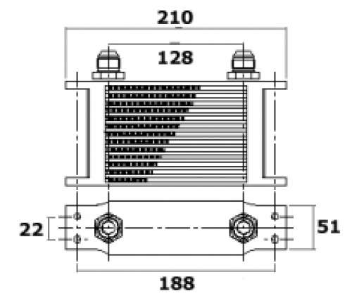 210mm oilcooler Mocal