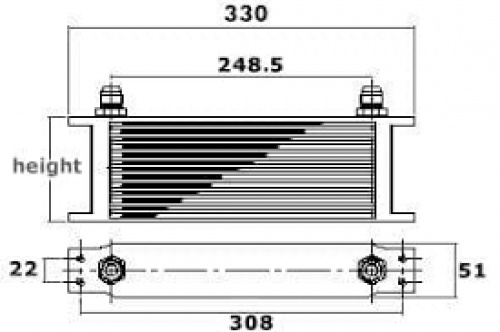 330mm oilcooler Mocal