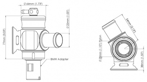 Turbosmart Kompact Dual Port KIT - BMW Measurements