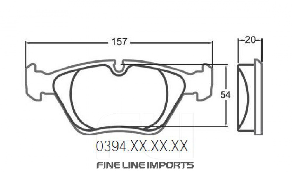 0394 RACE PAD SET - 11 CMPD 20 MM (PFC-0394.11.20.44)