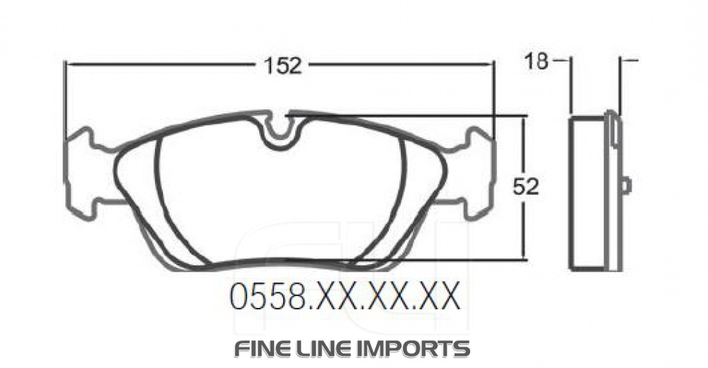 0558 RACE PAD SET - 11 CMPD 18 MM (PFC-0558.11.18.44)