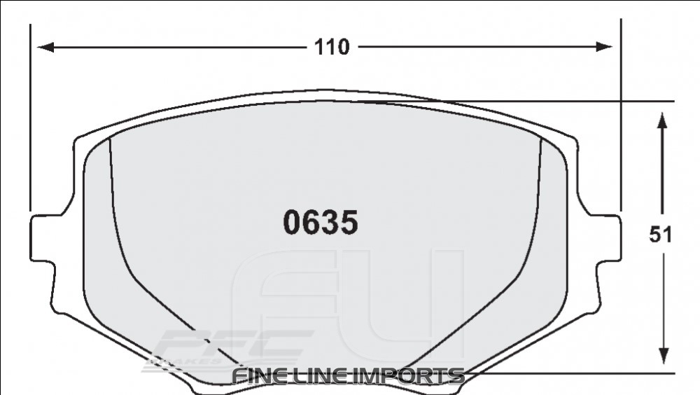0635 RACE PAD SET - 14 CMPD 13 MM (PFC-0635.14.13.44)