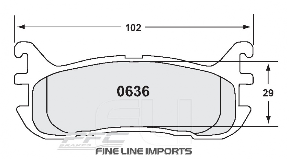 0636 RACE PAD SET - 97 CMPD 13 MM (PFC-0636.97.13.44)