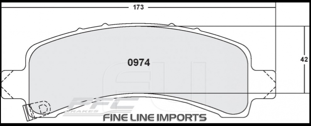 0974 ANTI CORROSION BRAKE PAD SET (PFC-0974.12)