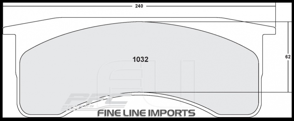 1032 CARBON METALLIC BRAKE PAD SET (PFC-1032.12)