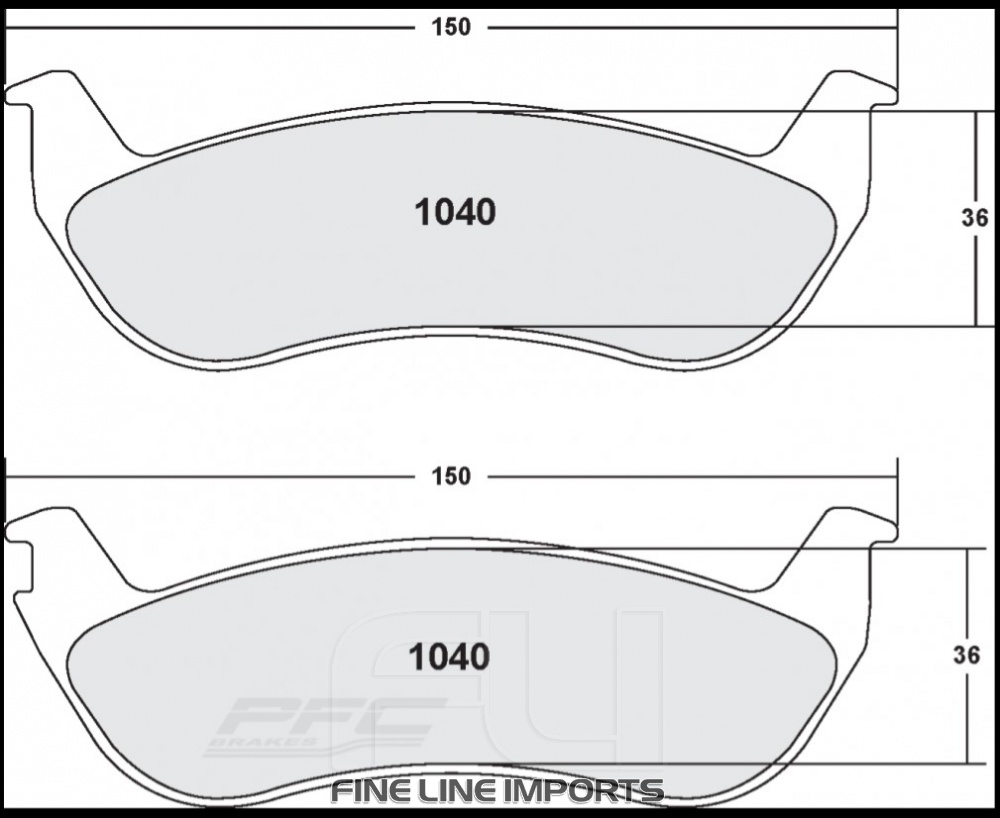 1040 CARBON METALLIC BRAKE PAD SET (PFC-1040.22)