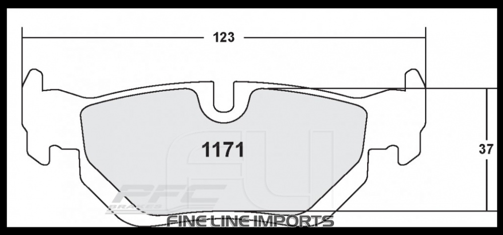1171 RACE PAD SET - 01 CMPD 17 MM (PFC-1171.01.17.44)