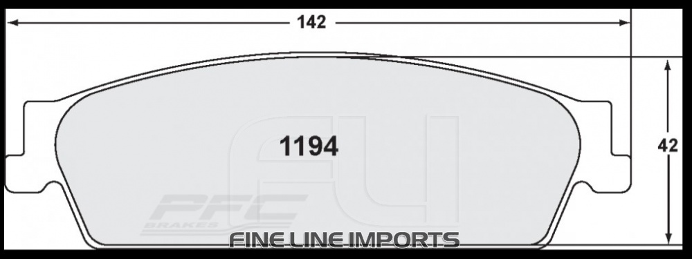 1194 CARBON METALLIC BRAKE PAD SET (PFC-1194.22)