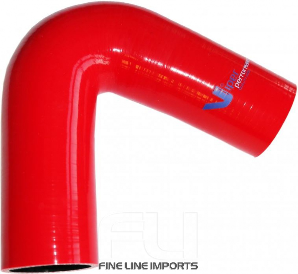 120 Graden Bocht Polyester 63mm Rood