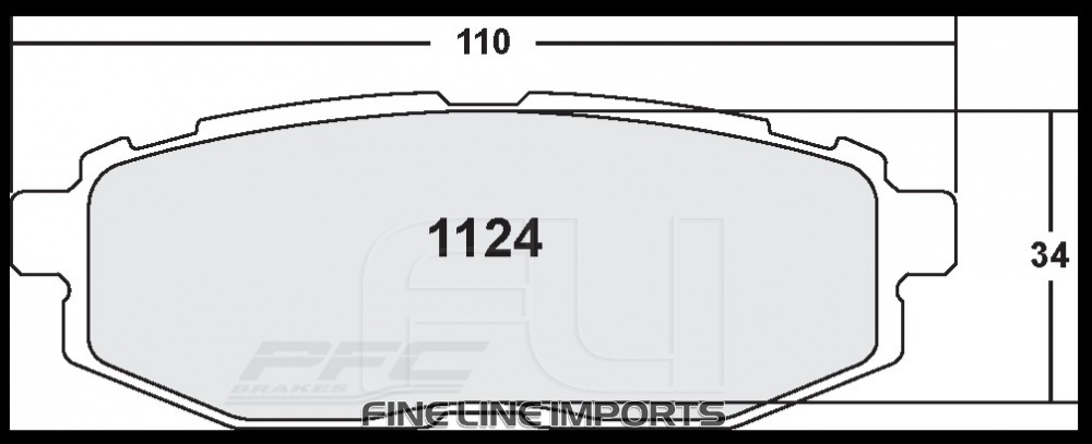 124 RACE PAD SET - 08 CMPD 16 MM (PFC-1124.08.16.44)
