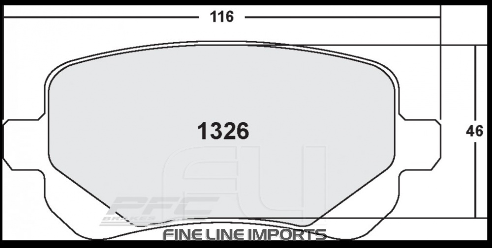 1326 CARBON METALLIC BRAKE PAD SET (PFC-1326.22)