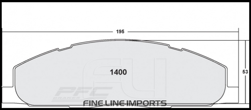 1400 CARBON METALLIC BRAKE PAD SET (PFC-1400.22)