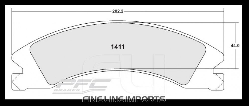 1411 ANTI CORROSION BRAKE PAD SET (PFC-1411.12)