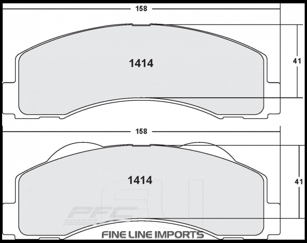 1414 CARBON METALLIC BRAKE PAD SET (PFC-1414.22)