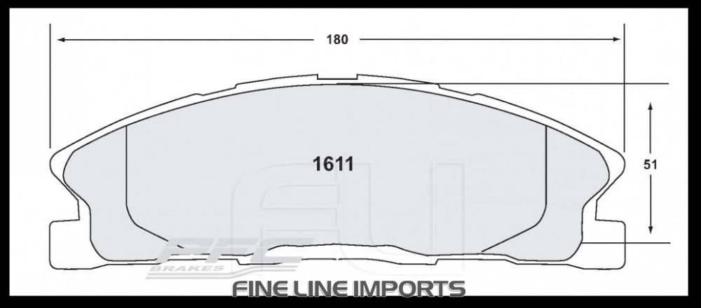 1611 CARBON METALLIC BRAKE PAD SET (PFC-1611.22)