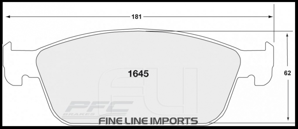 1645 SEMI METALLIC BRAKE PAD SET (PFC-1645.22)