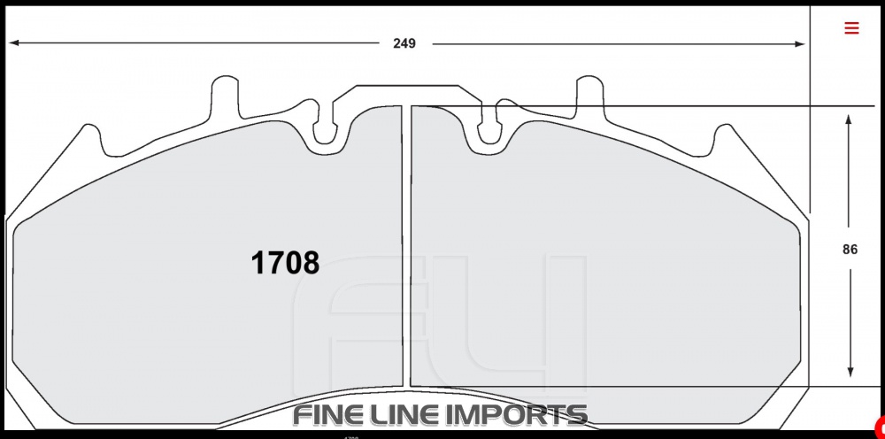 1708 BRAKE PAD SET ANTI-CORROSION (PFC-1708.12)