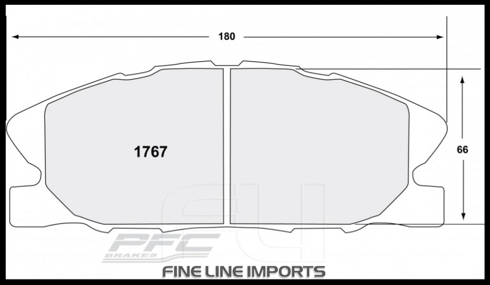 1767 CARBON METALLIC BRAKE PAD SET (PFC-1767.22)