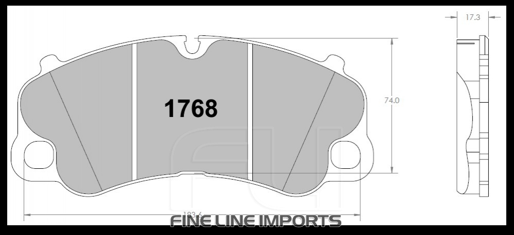 1768 RACE PAD SET - 11 CMPD 17 MM (PFC-1768.11.17.44)
