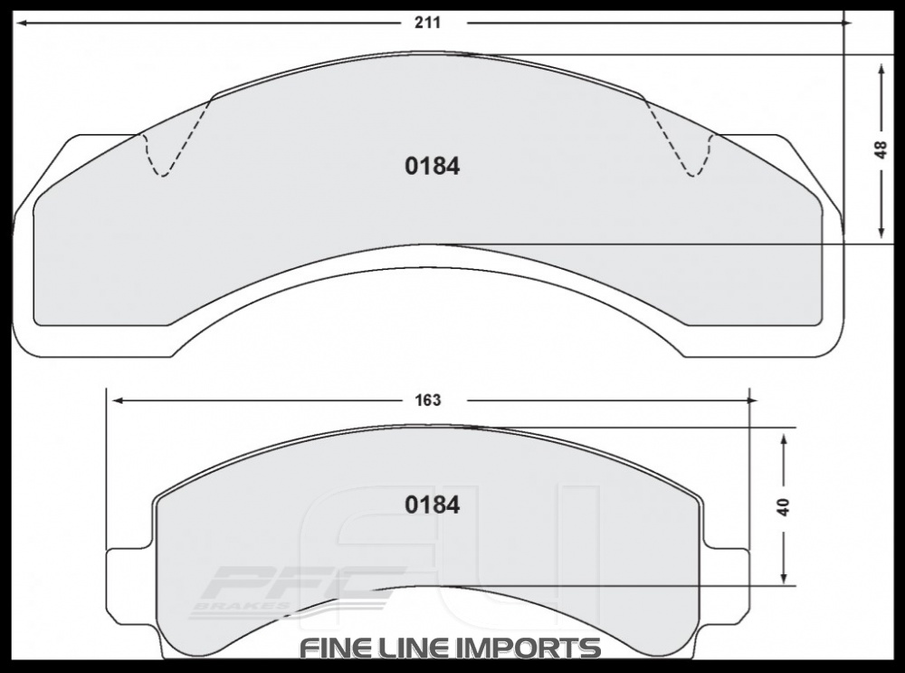184 CARBON METALLIC BRAKE PAD SET (PFC-0184.20)