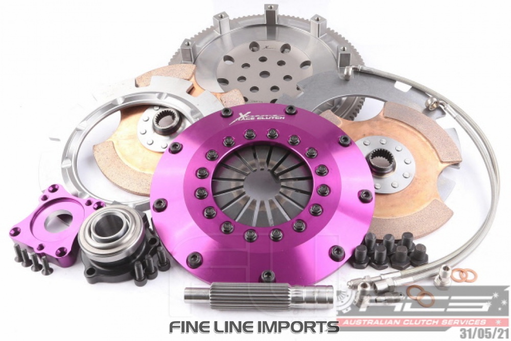 200mm Rigid Ceramic Twin Plate Clutch Kit Incl Flywheel & Concentric Slave Cilinder