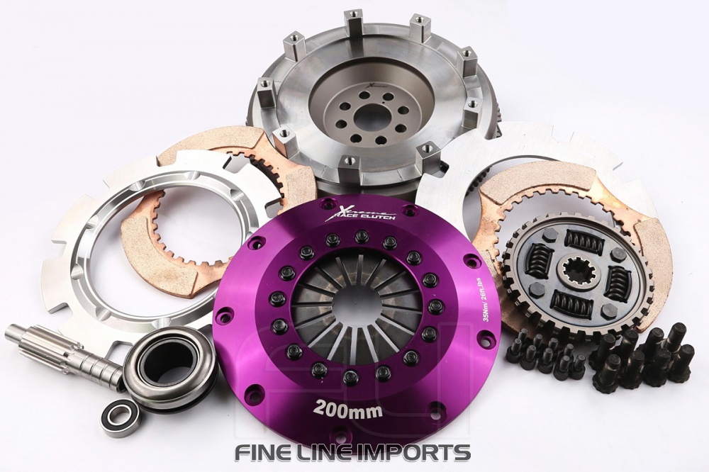 200mm Sprung Ceramic Twin Plate Clutch Kit Incl Flywheel