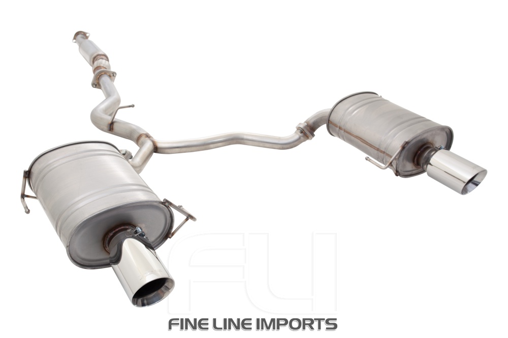 2.25 inch Cat-Back System, 409 Raw Stainless Steel