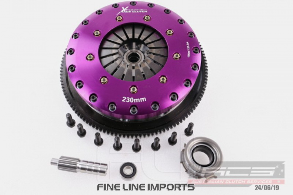 230mm Organic Twin Plate Clutch Kit Incl Flywheel