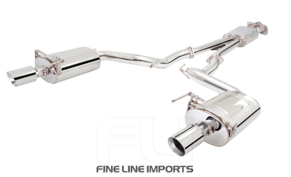 2.5 inch Cat-Back Exhaust System with Oval Mufflers, 304 Stainless Steel