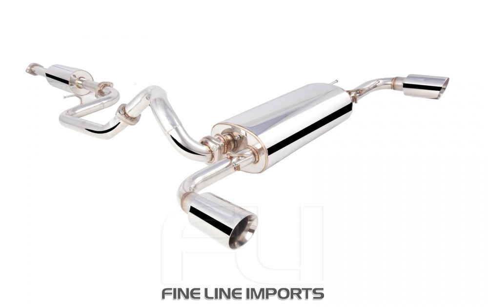 2.5 inch Cat-Back System with Varex Middle Muffler, 304 Stainless Steel