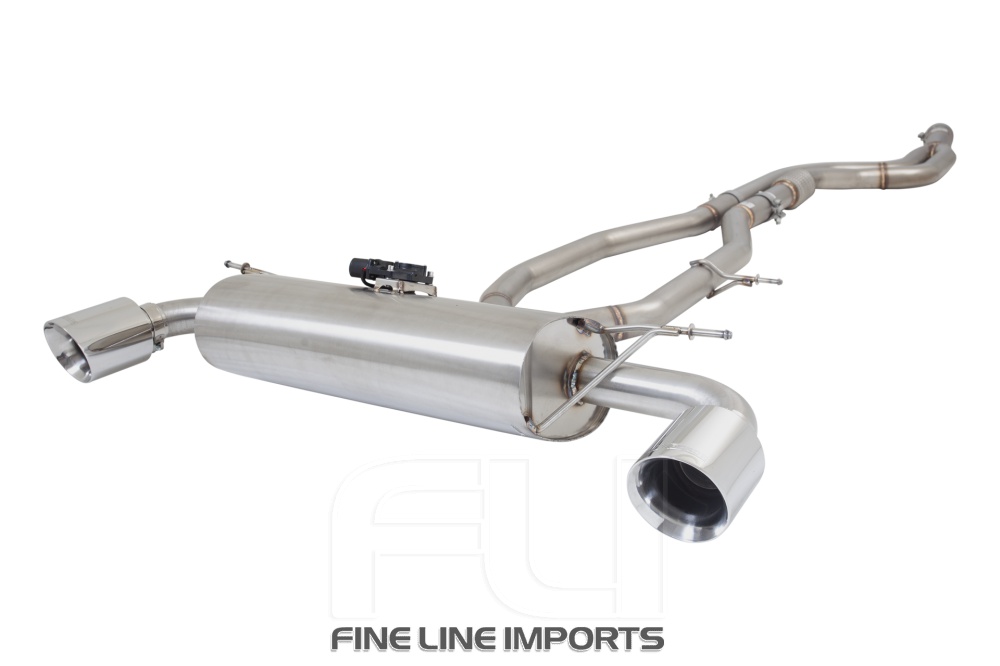 2.5 inch Cat-Back System with Varex Muffler, 304 Stainless Steel