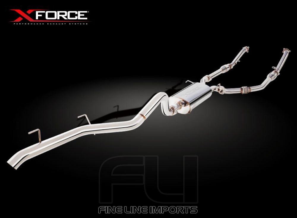 2.5 inch Turbo-Back System with High-Flow Catalytic Converters, 304 Stainless Steel