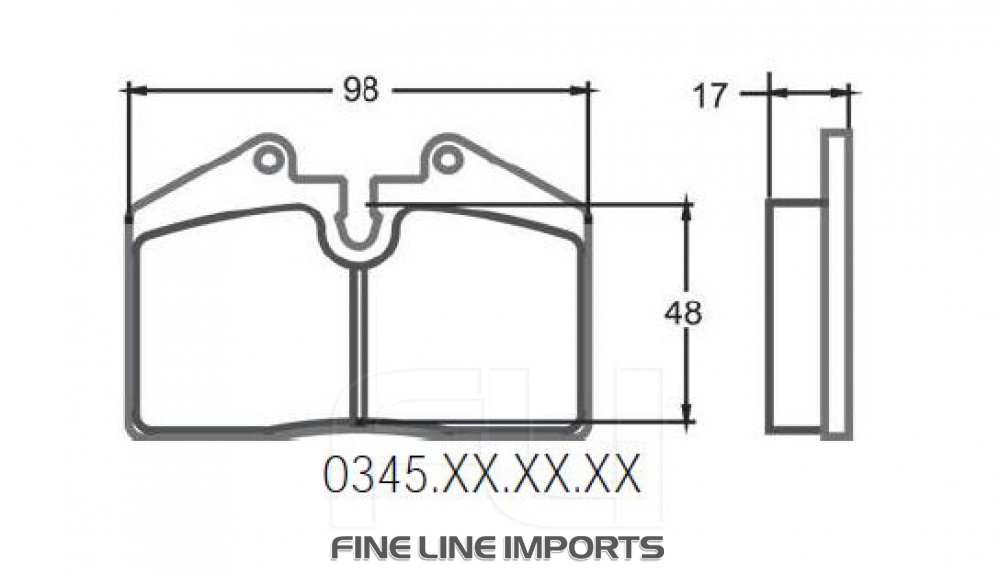 345 RACE PAD SET - 11 CMPD 17 MM (PFC-0345.11.17.44)