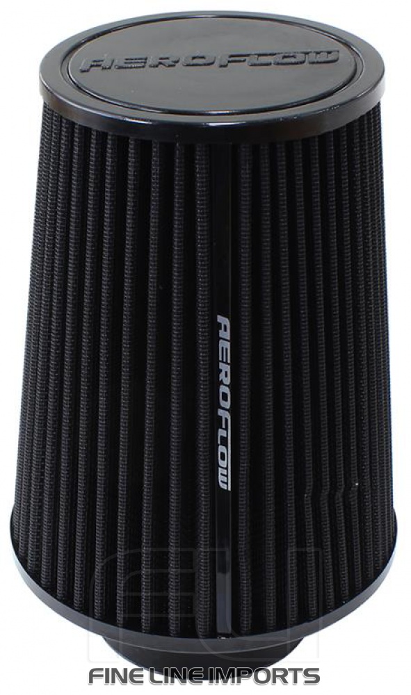 Image of AEROFLOW 76mm CLAMP-ON TAPERED FILTER     4.6 Inch 6 O.D, 7.5 HIGH BLACK COT - AF2711-0910