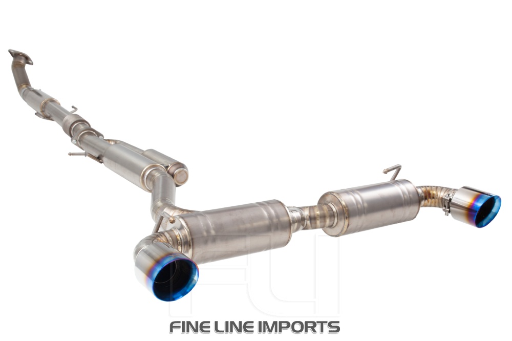 3 inch Cat-Back System, Titanium with Burnt Blue Tips