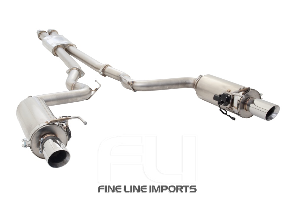 3 inch Cat-Back System with Round Varex Mufflers, 304 Stainless Steel