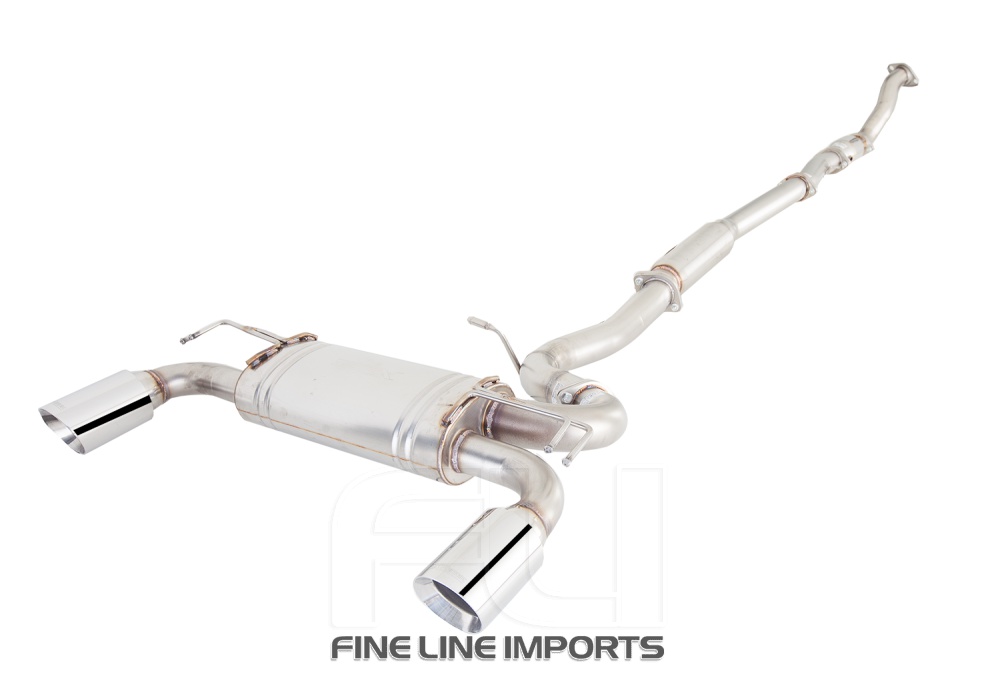 3 inch Downpipe-Back System, 409 Raw Stainless Steel