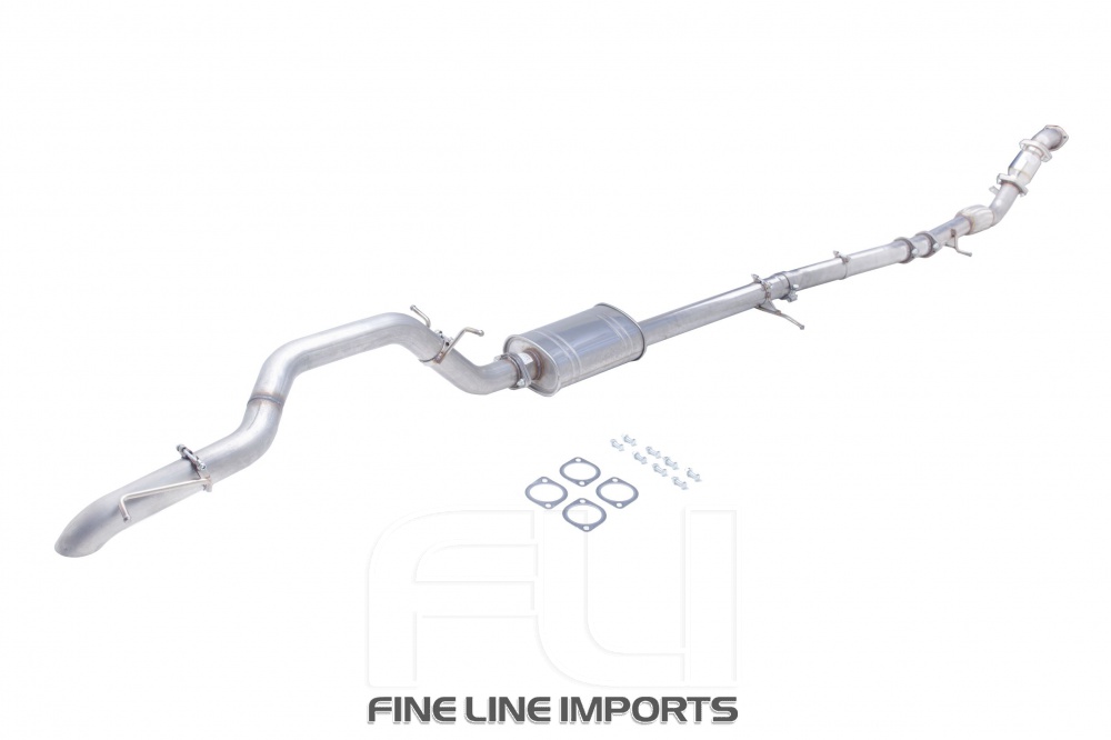 3 inch Turbo-Back System with High-Flow Catalytic Converter, 409 Raw Stainless Steel