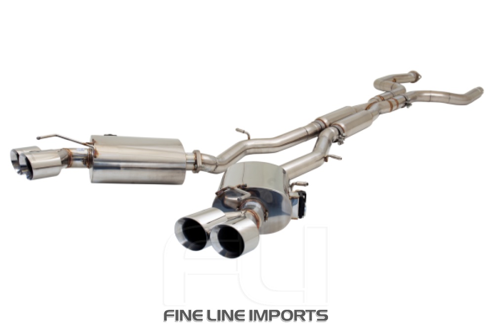 3 inch Twin Cat-Back System with Varex Mufflers, 304 Stainless Steel