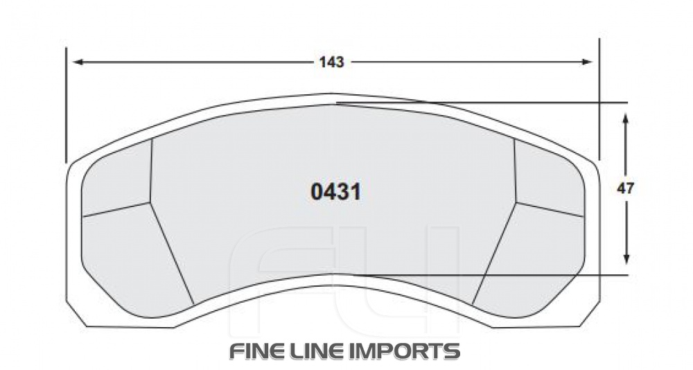 431 CARBON METALLIC BRAKE PAD SET (PFC-0431.22)