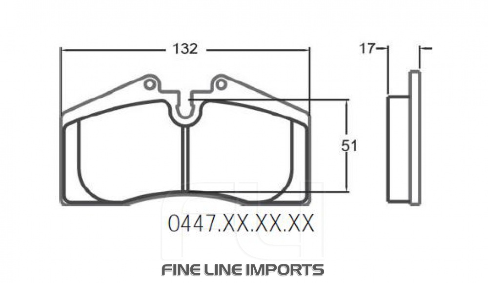 447 RACE PAD SET - 11 CMPD 17 MM (PFC-0447.11.17.44)