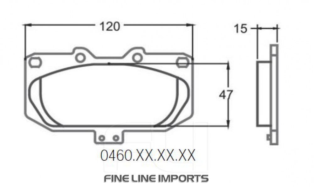 460 RACE PAD SET - 93 CMPD 14 MM (PFC-0460.93.14.04)