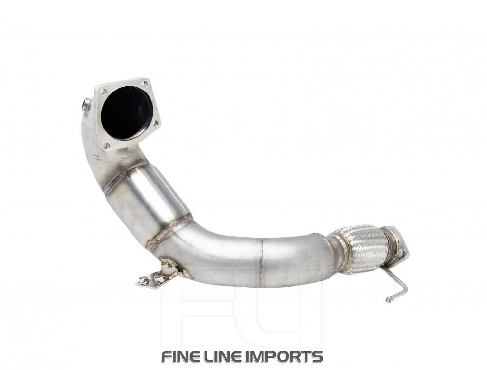 4 inch-3 inch Downpipe with High-Flow Catalytic Converter (Fits Xforce and OEM Cat-Back), 304 Stainless Steel