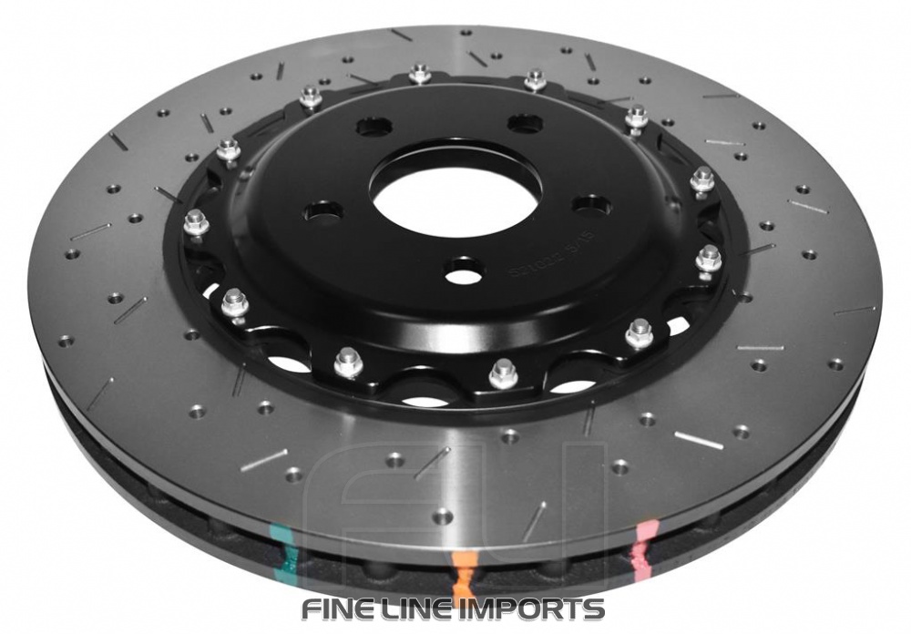 5000 series - Crossed Drilled and Slotted 2-Piece Black Hat