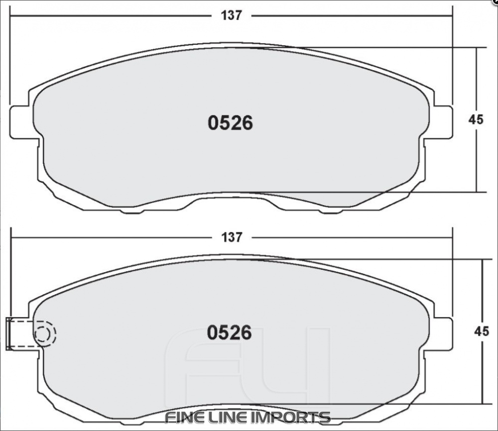526 CARBON METALLIC BRAKE PAD SET (PFC-0526.22)