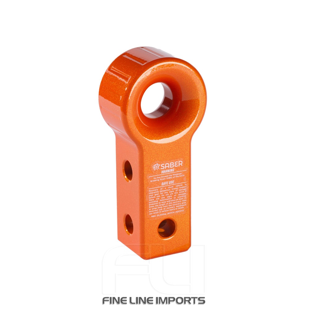 7075 Aluminium Rope Friendly Recovery Hitch - Orange Prismatic & 9K Soft Shackle (SBR-RFRH2OK1)